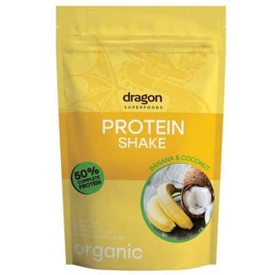 Органски безглутенски 52% протеински шејк од банана и кокос - 450 гр.