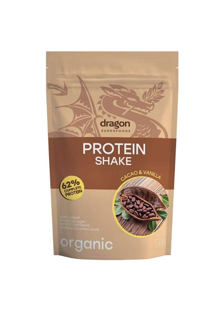 Органски 62% протеински шејк од какао и ванила - 500 гр.