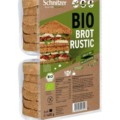 Органски безглутенски интегрален тост-леб - 430 гр.