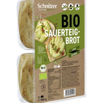 Органски безглутенски леб од кисело тесто со чиа и киноа - 500 гр.