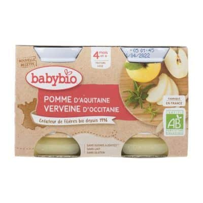 Органско безглутенско пире од јаболко и вербена за 4+ месеци - 2х130 гр.