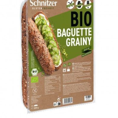 Органски безглутенски багет со сусам и ленено семе - 320 гр.