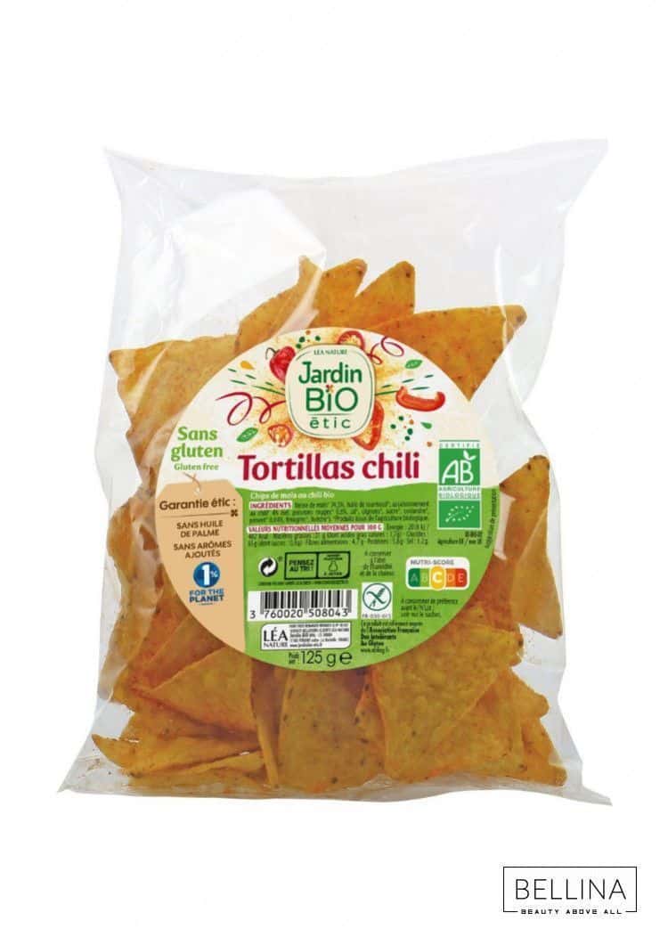 Органски безглутенски тортиља чипс со чили пиперка - 125 гр.