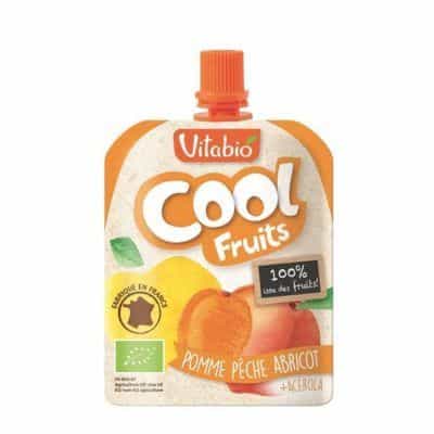 Органско пире од јаболко, праска и кајсија со ацерола за 3+ години - 90 гр.