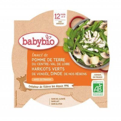 Органски безглутенски  оброк од боранија, компир, мисиркино месо со тарагон без додадено млеко и сол