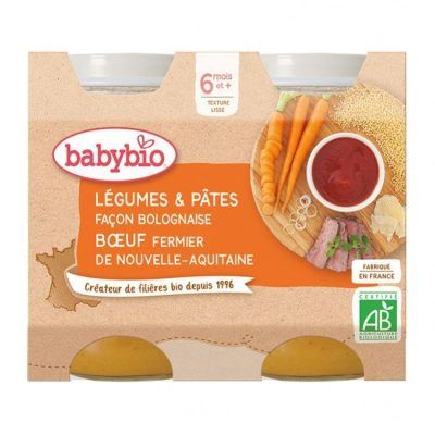 Органска каша од зеленчук, паста болоњезе и телешко месо за 6+ месеци - 2х200 гр.