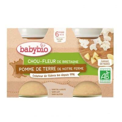 Органска безглутенска каша од карфиол и компир без додадено млеко и сол за 6+ месеци - 2х130 гр.