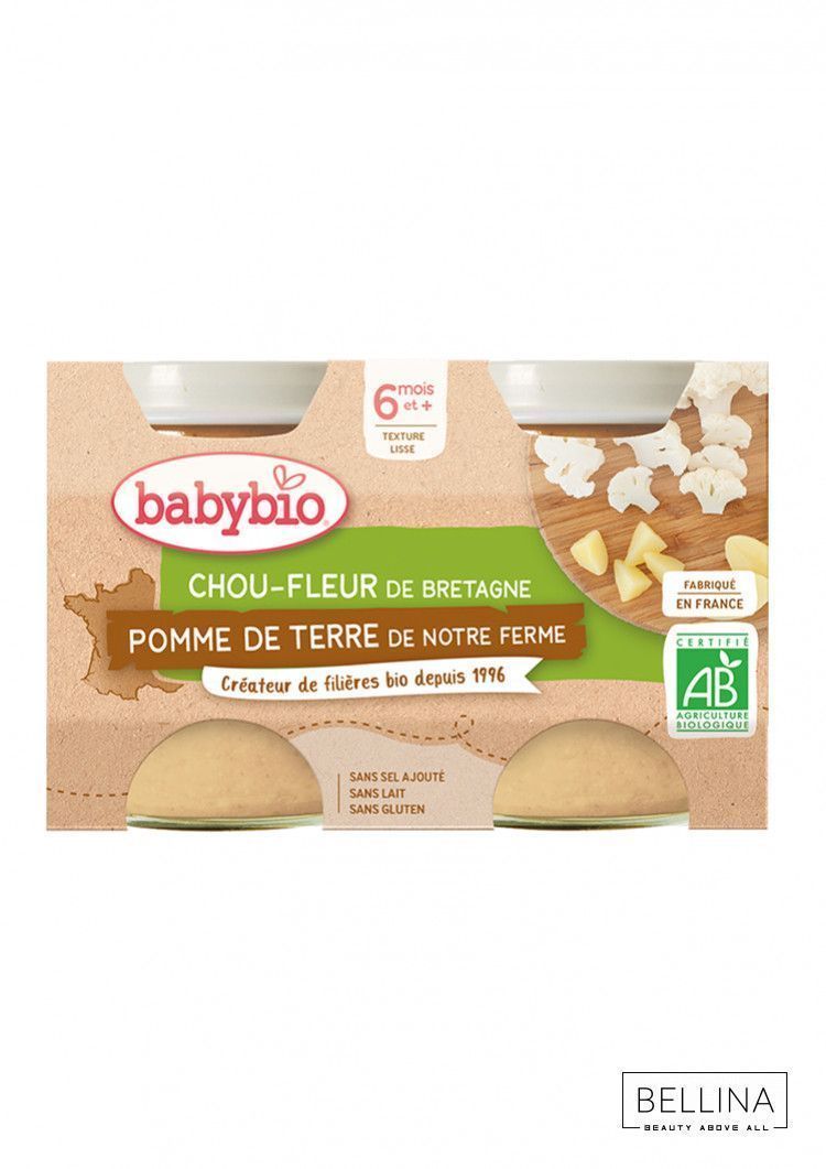 Органска безглутенска каша од карфиол и компир без додадено млеко и сол за 6+ месеци - 2х130 гр.