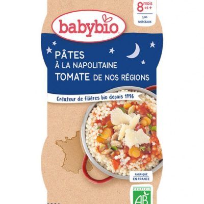 Органски ноќен оброк со наполитанска паста и домати за 8+ месеци - 2х200 гр.
