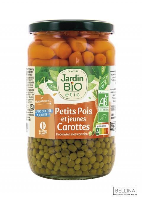 Органски грашок и млад морков без додаден шеќер - 660 гр.