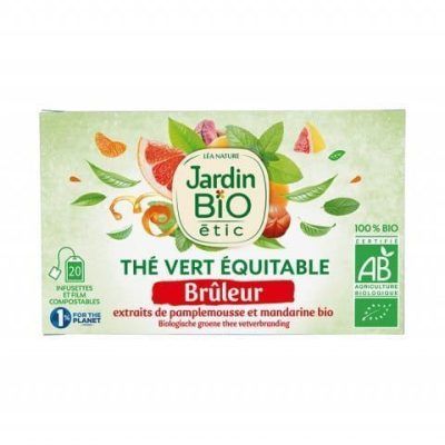 Органски зелен чај со цитрон и мандарина за согорување на масти - 30 гр.