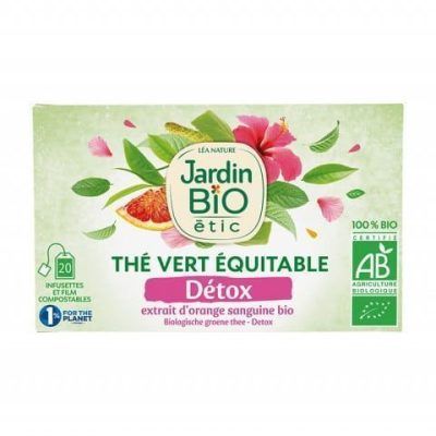 Органски зелен чај со лимон и јагода за детоксификација - 30 гр.