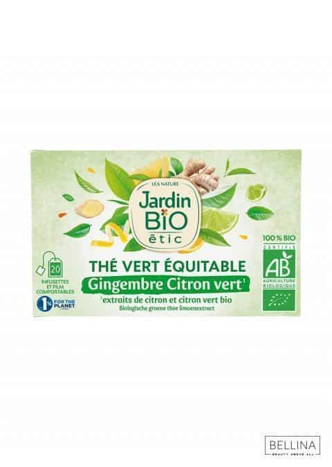 Органски чај од ѓумбир, лимета и зелен чај - 30 гр.
