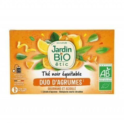 Органски црн чај со портокал и лимон 28 гр.