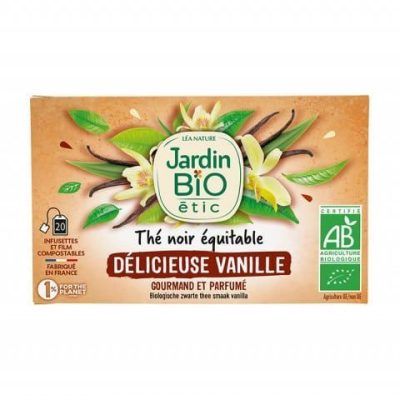 Органски црн чај со вкус на ванила - 28 гр.