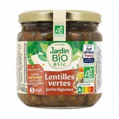 Органска зелена леќа со зеленчук - 400 гр.