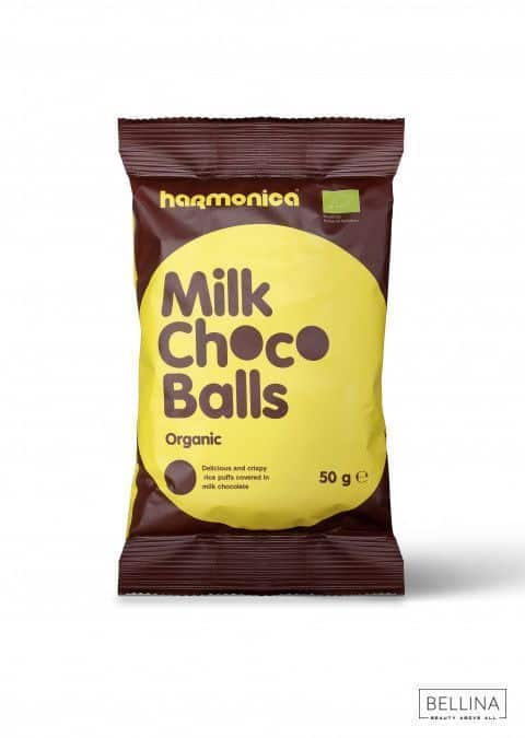 Органски оризови топчиња во млечно чоколадо - 50 гр.