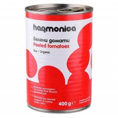 Органски лупени домати во конзерва - 400 гр.