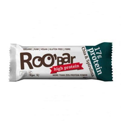 Органски безглутенски протеински бар со чиа и спирулина - 60 гр.