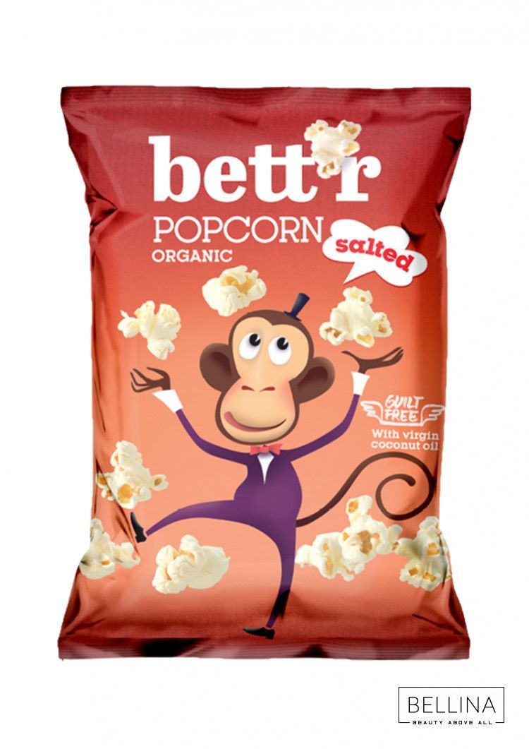 Органски пуканки со морска сол - 60 гр.