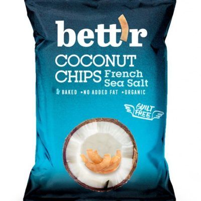 Органски чипс од кокос со морска сол - 40 гр.