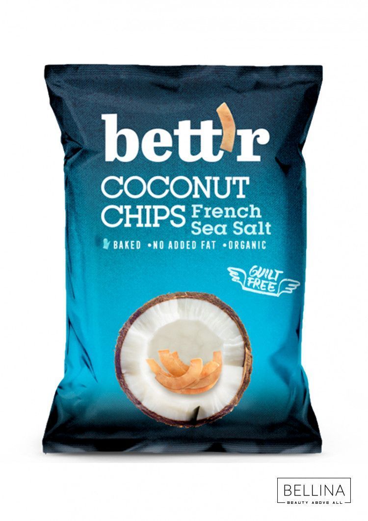 Органски чипс од кокос со морска сол - 40 гр.