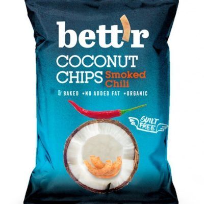 Органски чипс од кокос со чили - 40 гр.