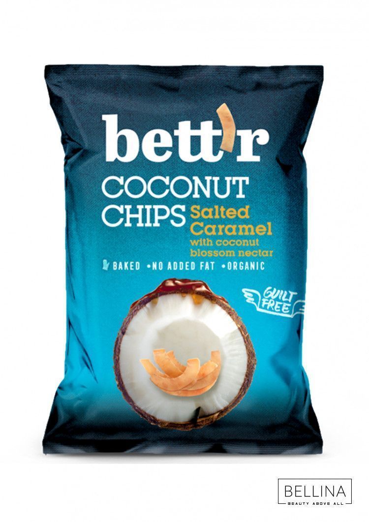Органски чипс од кокос со солена карамела - 40 гр.