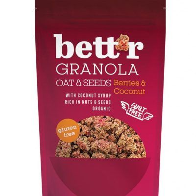 Органска безглутенска гранола со бобинки и кокос - 300 гр.