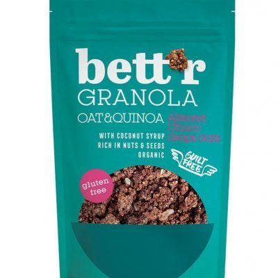 Органска безглутенска гранола со бадем и чоколадни трошки - 300 гр.