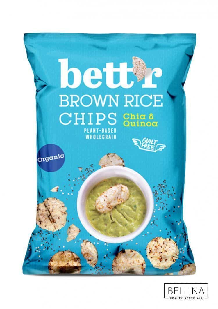 Органски чипс од кафен ориз со чиа и киноа - 60 гр.