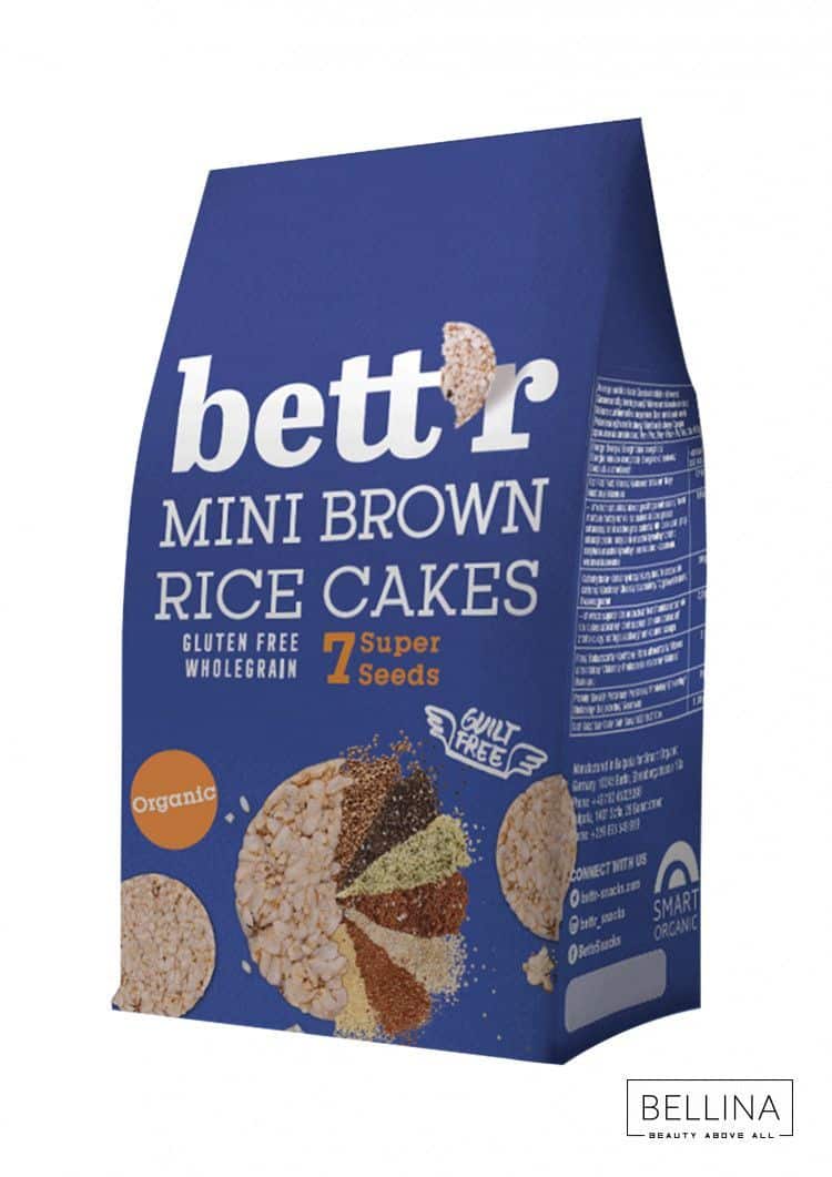 Органски безглутенски мини галети од кафен ориз со 7 супер зрна - 50 гр.