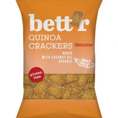 Органски безглутенски крекери од киноа со сусам - 100 гр.