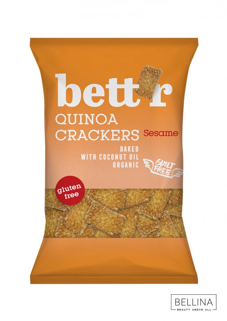 Органски безглутенски крекери од киноа со сусам - 100 гр.