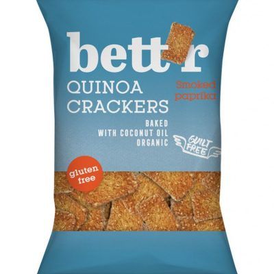 Органски безглутенски крекери од киноа со чадена пиперка - 100 гр.