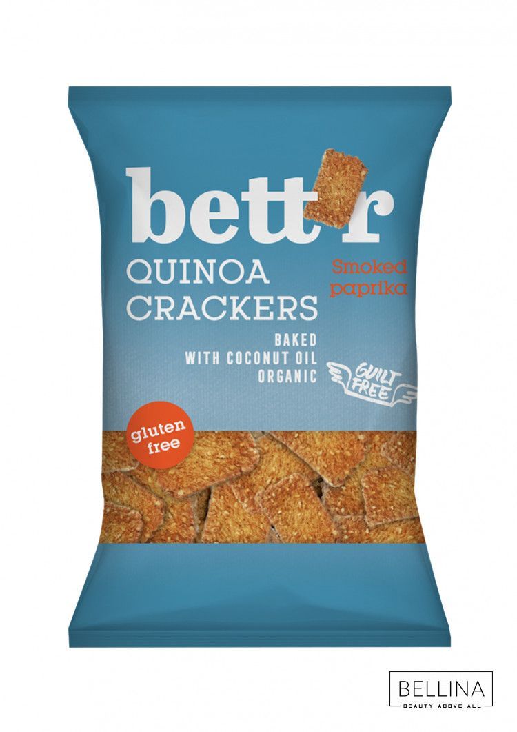 Органски безглутенски крекери од киноа со чадена пиперка - 100 гр.