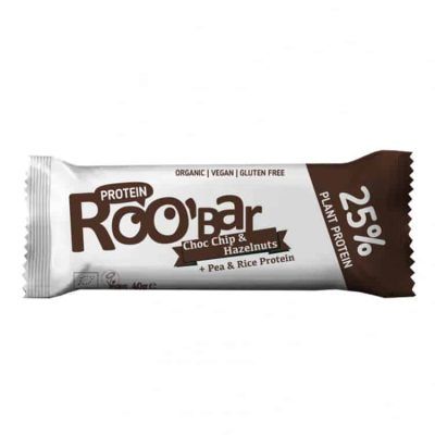 Органски безглутенски протеински бар со чоколадо и лешници - 40 гр.