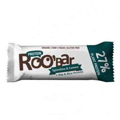 Органски безглутенски протеински бар со спирулина и лимон - 40 гр.