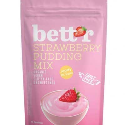 Органски безглутенски пудинг од јагода без додаден шеќер - 200 гр.