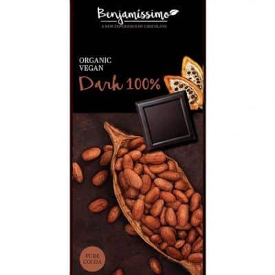 Органско безглутенско темно чоколадо со 100% какао - 60 гр.