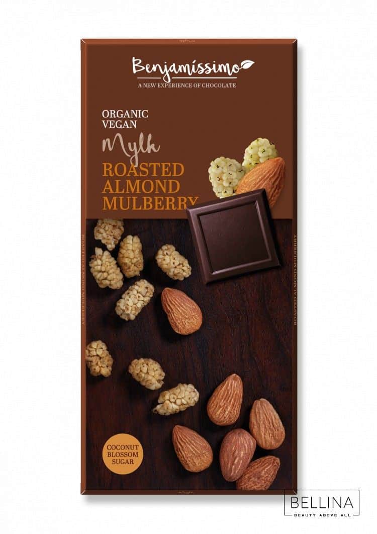 Органско безглутенско чоколадо со бадеми и дудинки - 60 гр.