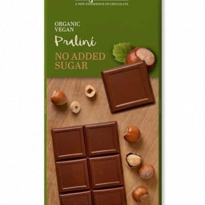 Органско безглутенско пралине чоколадо без додадени шеќери - 60 гр.