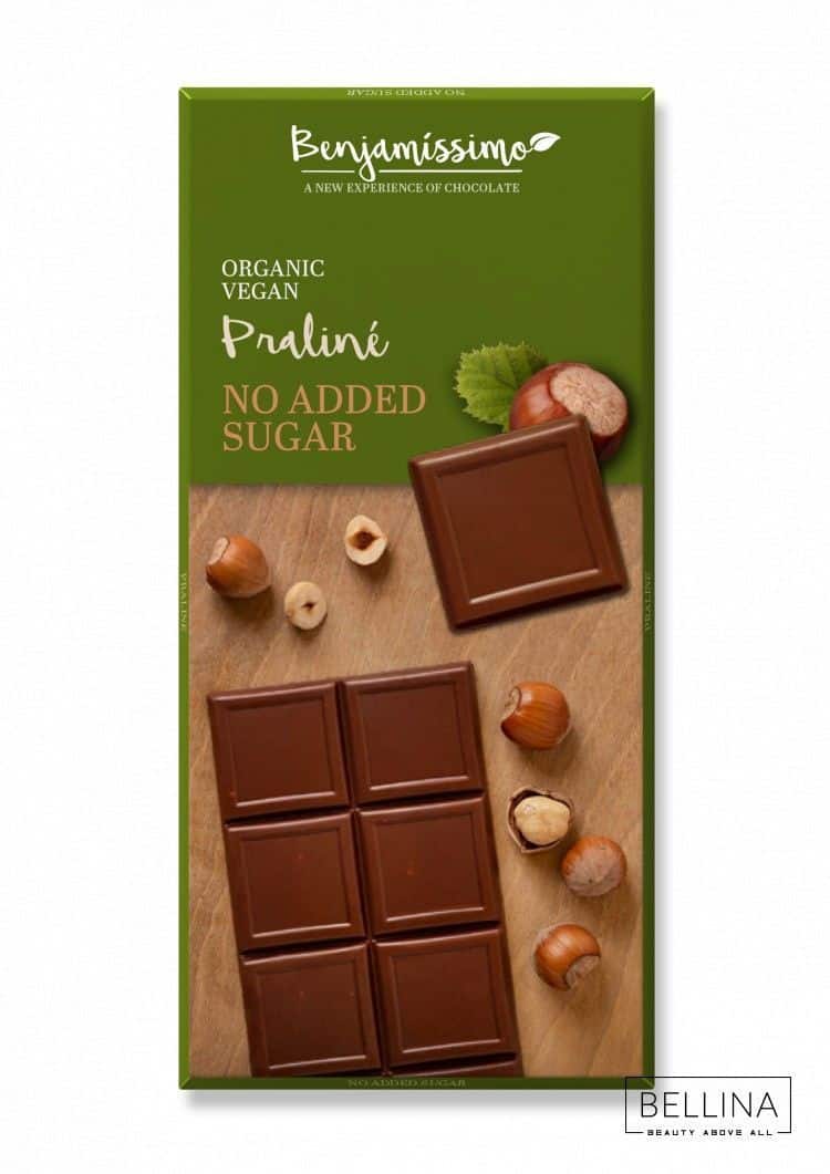 Органско безглутенско пралине чоколадо без додадени шеќери - 60 гр.