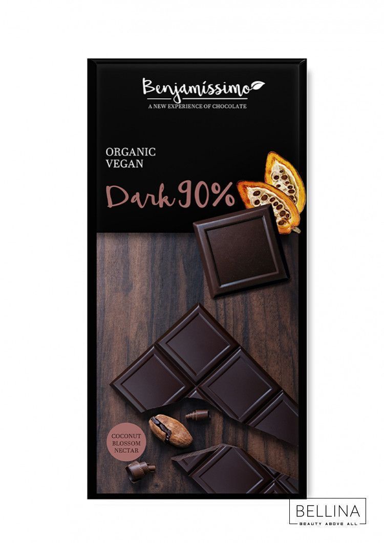 Органско безглутенско темно чоколадо со 90% какао - 60 гр.