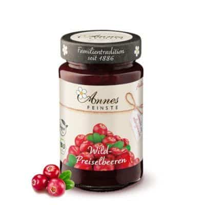 Органски џем од црвена боровинка со сируп од агаве - 250 гр.