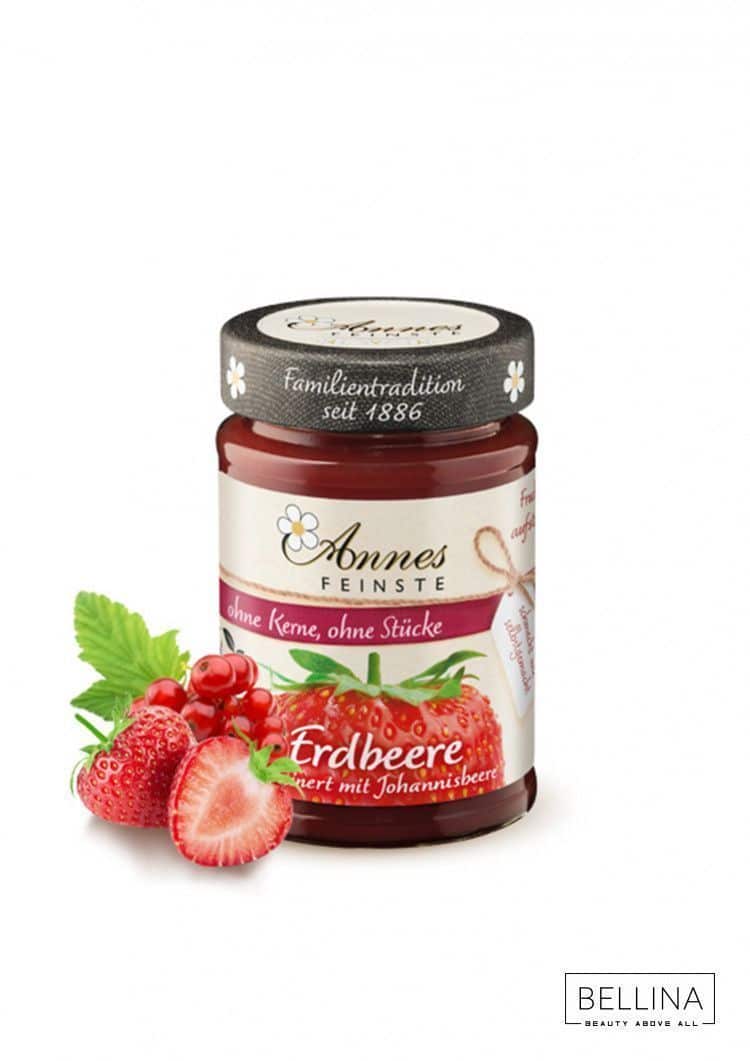 Органски овошен намаз од јагода и црвена рибизла - 210 гр.