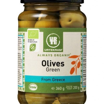 Органски зелени маслинки - 360 гр.