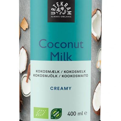 Органско растително кремасто кокосово млеко во конзерва - 400 мл.