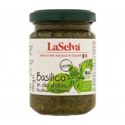 Органско песто од босилек во маслиново масло - 130 гр.