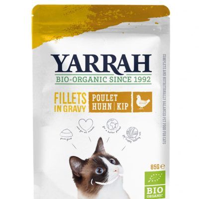 Органски пилешки филети во сос за мачки - 85 гр.